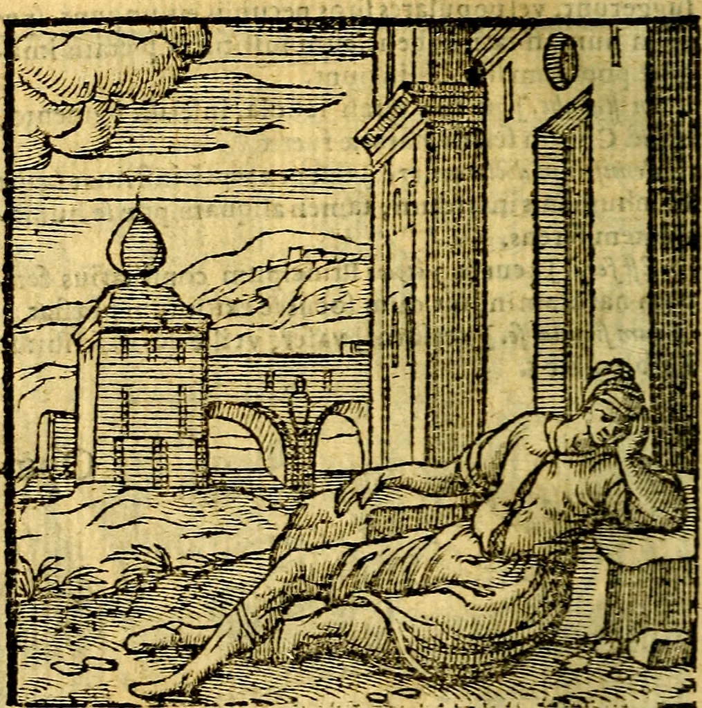 An illustration from Emblemata v. c. Andreae Alciati Mediolanensis iurisconsulti : cum facili & compe[n]diosa explicatione, qua obscura illustrantur, dubiáque omnia solvuntur, 1584, leaf 321