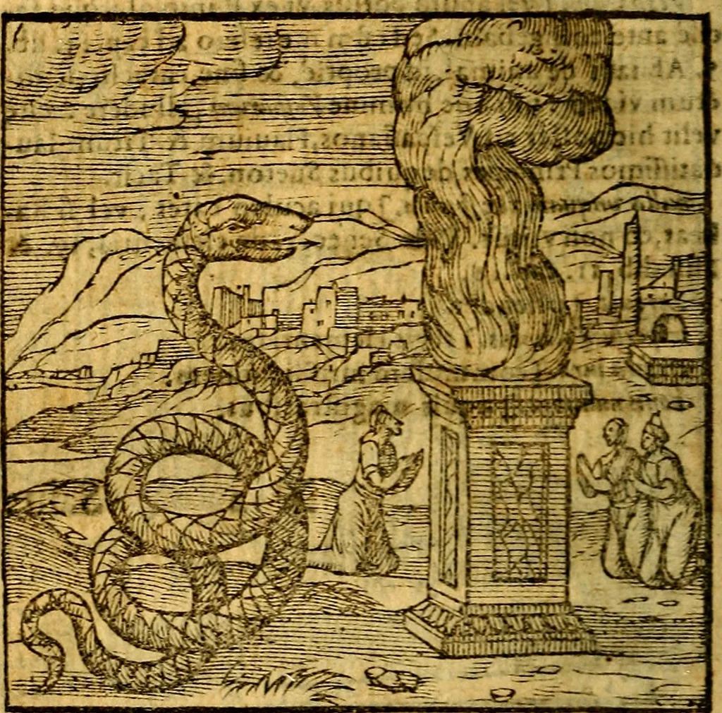 An illustration from Emblemata v. c. Andreae Alciati Mediolanensis iurisconsulti : cum facili & compe[n]diosa explicatione, qua obscura illustrantur, dubiáque omnia solvuntur, 1584, leaf 327
