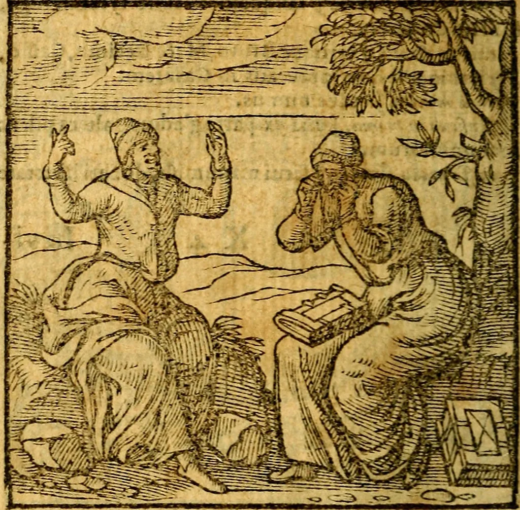An illustration from Emblemata v. c. Andreae Alciati Mediolanensis iurisconsulti : cum facili & compe[n]diosa explicatione, qua obscura illustrantur, dubiáque omnia solvuntur, 1584, leaf 331