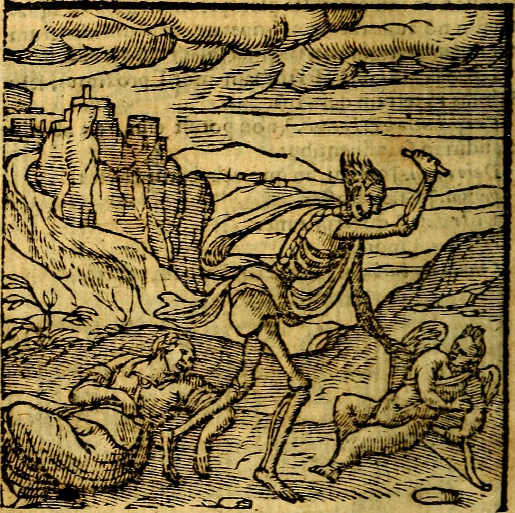 An illustration from Emblemata v. c. Andreae Alciati Mediolanensis iurisconsulti : cum facili & compe[n]diosa explicatione, qua obscura illustrantur, dubiáque omnia solvuntur, 1584, leaf 337