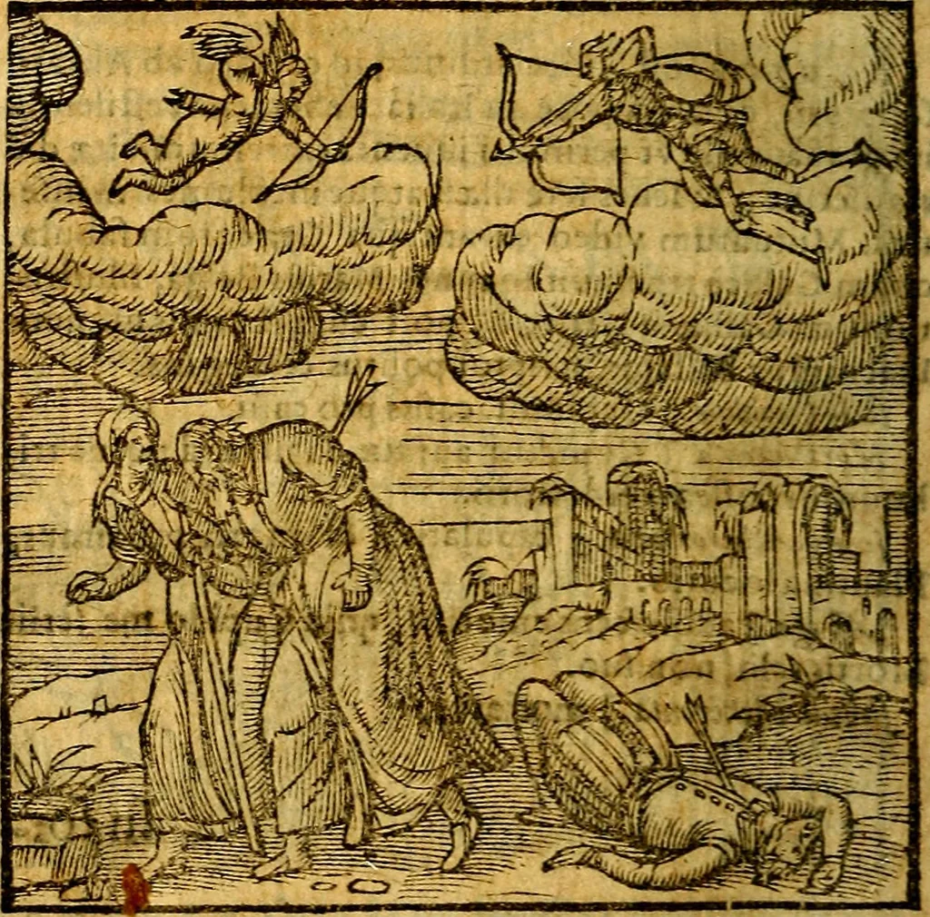 An illustration from Emblemata v. c. Andreae Alciati Mediolanensis iurisconsulti : cum facili & compe[n]diosa explicatione, qua obscura illustrantur, dubiáque omnia solvuntur, 1584, leaf 339
