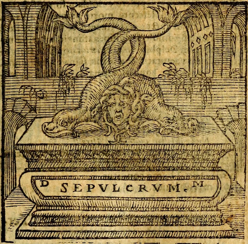 An illustration from Emblemata v. c. Andreae Alciati Mediolanensis iurisconsulti : cum facili & compe[n]diosa explicatione, qua obscura illustrantur, dubiáque omnia solvuntur, 1584, leaf 340