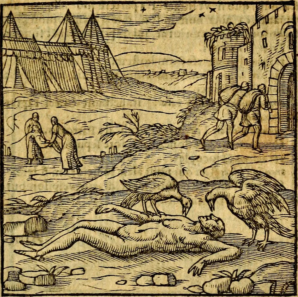 An illustration from Emblemata v. c. Andreae Alciati Mediolanensis iurisconsulti : cum facili & compe[n]diosa explicatione, qua obscura illustrantur, dubiáque omnia solvuntur, 1584, leaf 344
