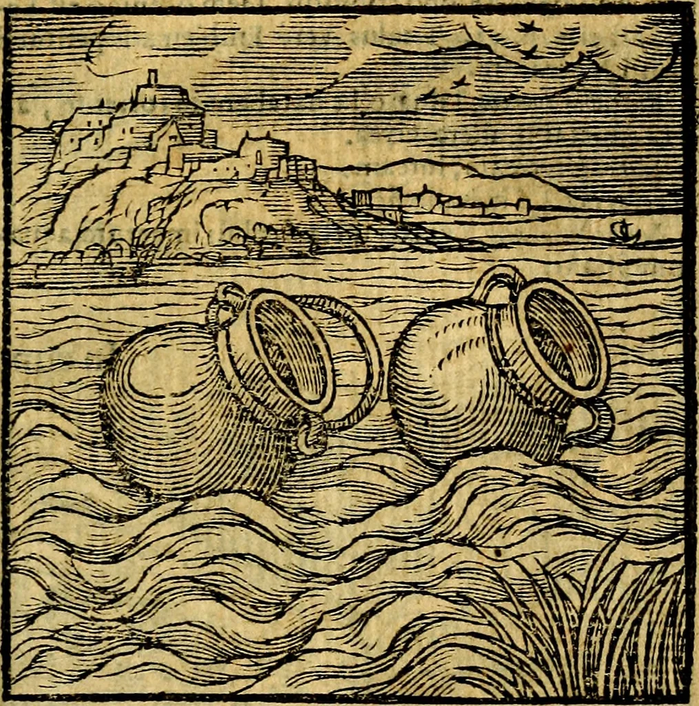 An illustration from Emblemata v. c. Andreae Alciati Mediolanensis iurisconsulti : cum facili & compe[n]diosa explicatione, qua obscura illustrantur, dubiáque omnia solvuntur, 1584, leaf 358