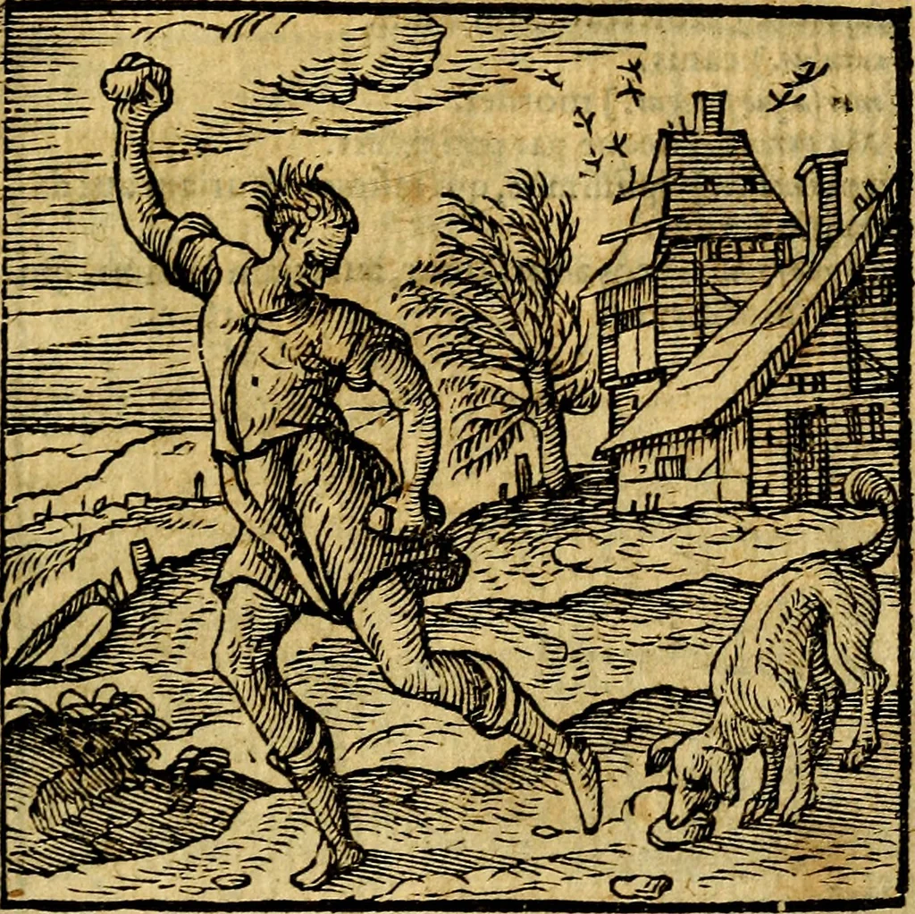 An illustration from Emblemata v. c. Andreae Alciati Mediolanensis iurisconsulti : cum facili & compe[n]diosa explicatione, qua obscura illustrantur, dubiáque omnia solvuntur, 1584, leaf 376