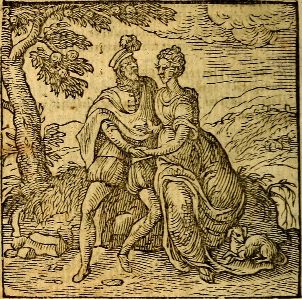 An illustration from Emblemata v. c. Andreae Alciati Mediolanensis iurisconsulti : cum facili & compe[n]diosa explicatione, qua obscura illustrantur, dubiáque omnia solvuntur, 1584, leaf 411