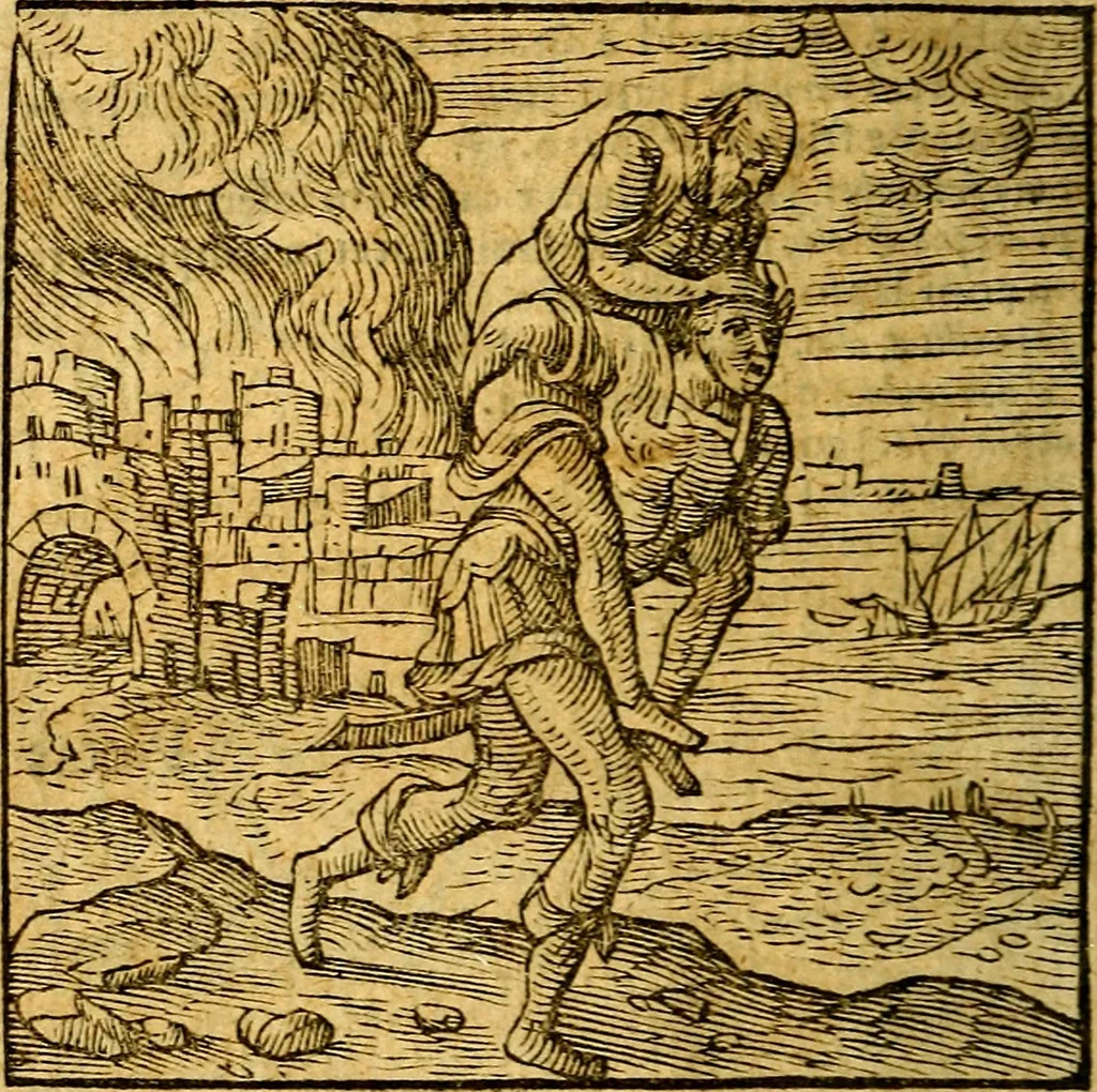 An illustration from Emblemata v. c. Andreae Alciati Mediolanensis iurisconsulti : cum facili & compe[n]diosa explicatione, qua obscura illustrantur, dubiáque omnia solvuntur, 1584, leaf 419