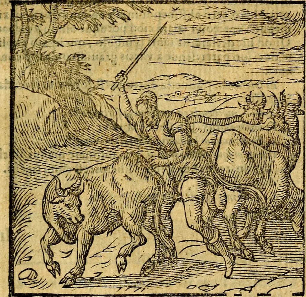 An illustration from Emblemata v. c. Andreae Alciati Mediolanensis iurisconsulti : cum facili & compe[n]diosa explicatione, qua obscura illustrantur, dubiáque omnia solvuntur, 1584, leaf 92
