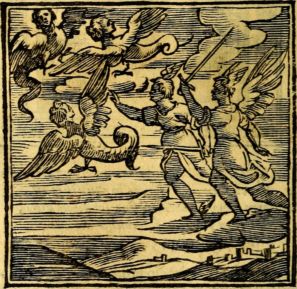 An illustration from Emblemata v. cl. Andreae Alciati : cū imaginibus plerisque restitutis ad mentem auctoris, 1618, leaf 117