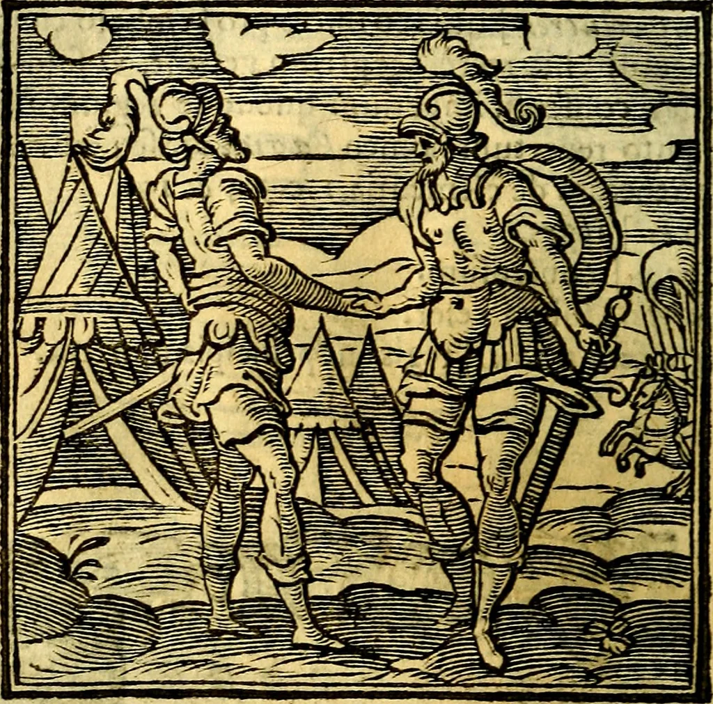 An illustration from Emblemata v. cl. Andreae Alciati : cū imaginibus plerisque restitutis ad mentem auctoris, 1618, leaf 131