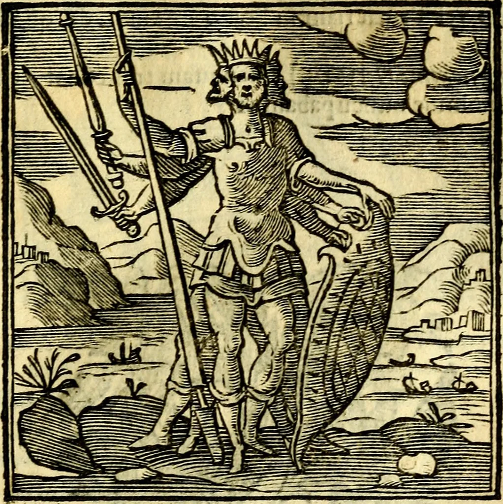 An illustration from Emblemata v. cl. Andreae Alciati : cū imaginibus plerisque restitutis ad mentem auctoris, 1618, leaf 132
