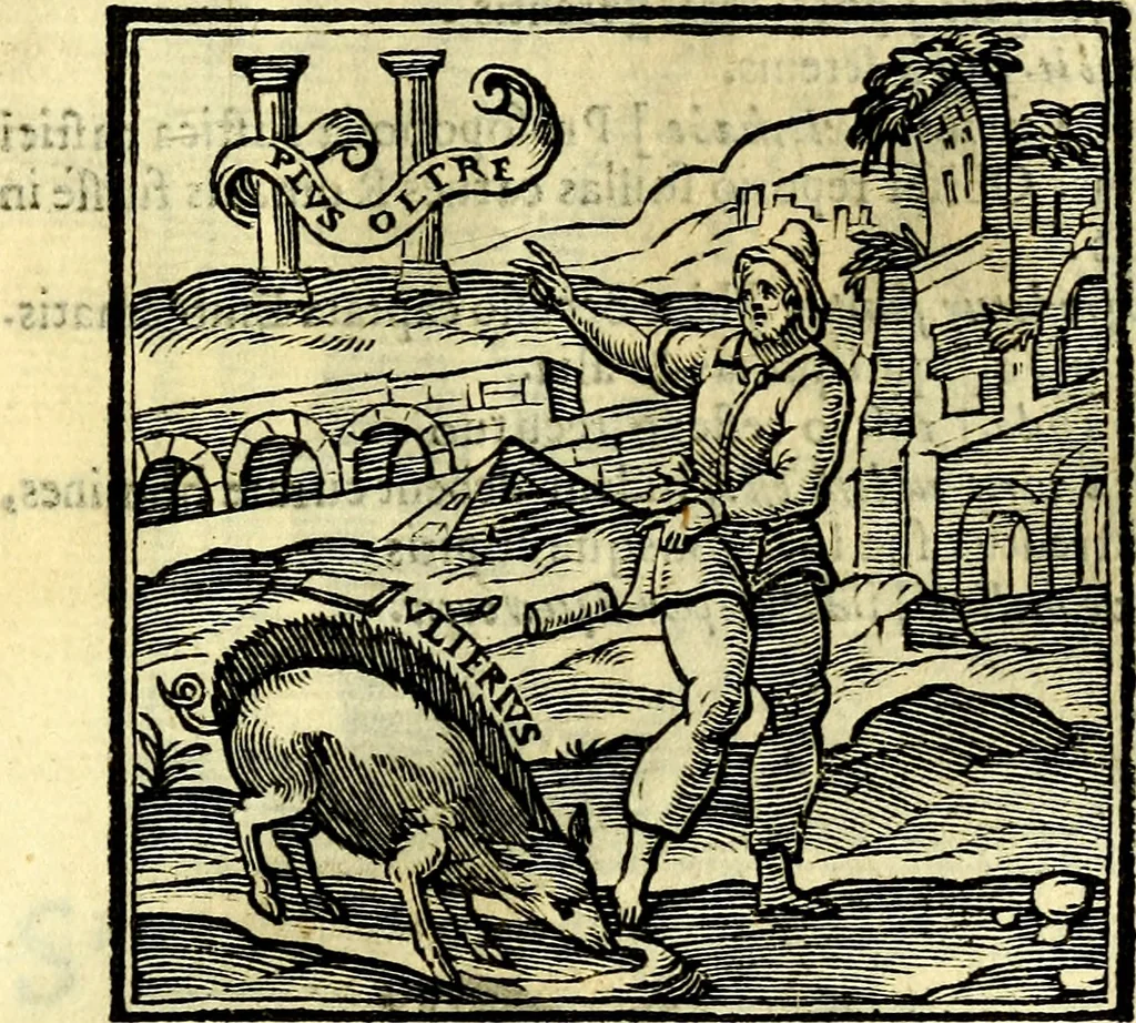 An illustration from Emblemata v. cl. Andreae Alciati : cū imaginibus plerisque restitutis ad mentem auctoris, 1618, leaf 142