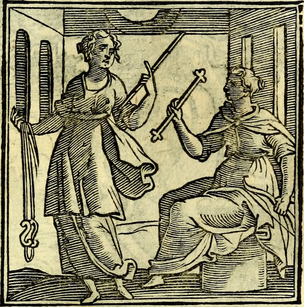 An illustration from Emblemata v. cl. Andreae Alciati : cū imaginibus plerisque restitutis ad mentem auctoris, 1618, leaf 144
