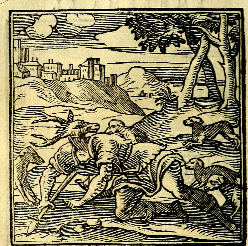 An illustration from Emblemata v. cl. Andreae Alciati : cū imaginibus plerisque restitutis ad mentem auctoris, 1618, leaf 153