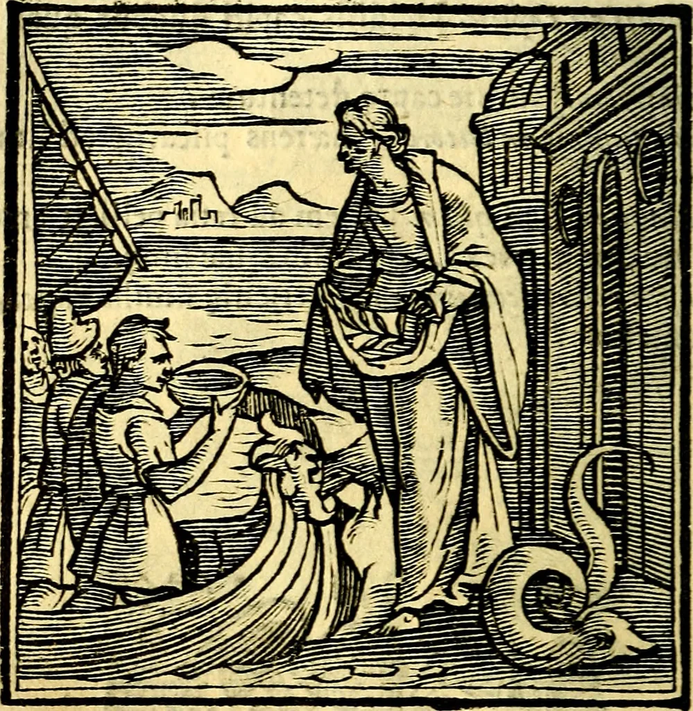 An illustration from Emblemata v. cl. Andreae Alciati : cū imaginibus plerisque restitutis ad mentem auctoris, 1618, leaf 191