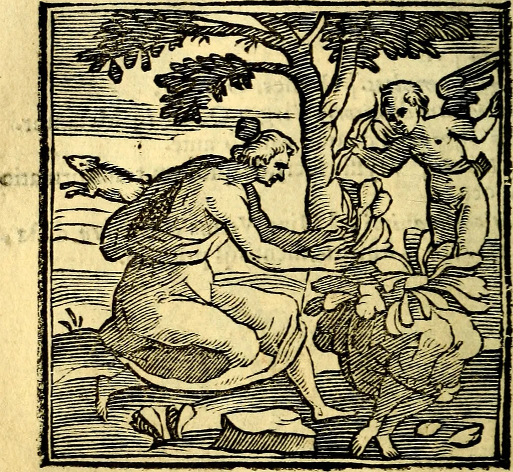An illustration from Emblemata v. cl. Andreae Alciati : cū imaginibus plerisque restitutis ad mentem auctoris, 1618, leaf 193