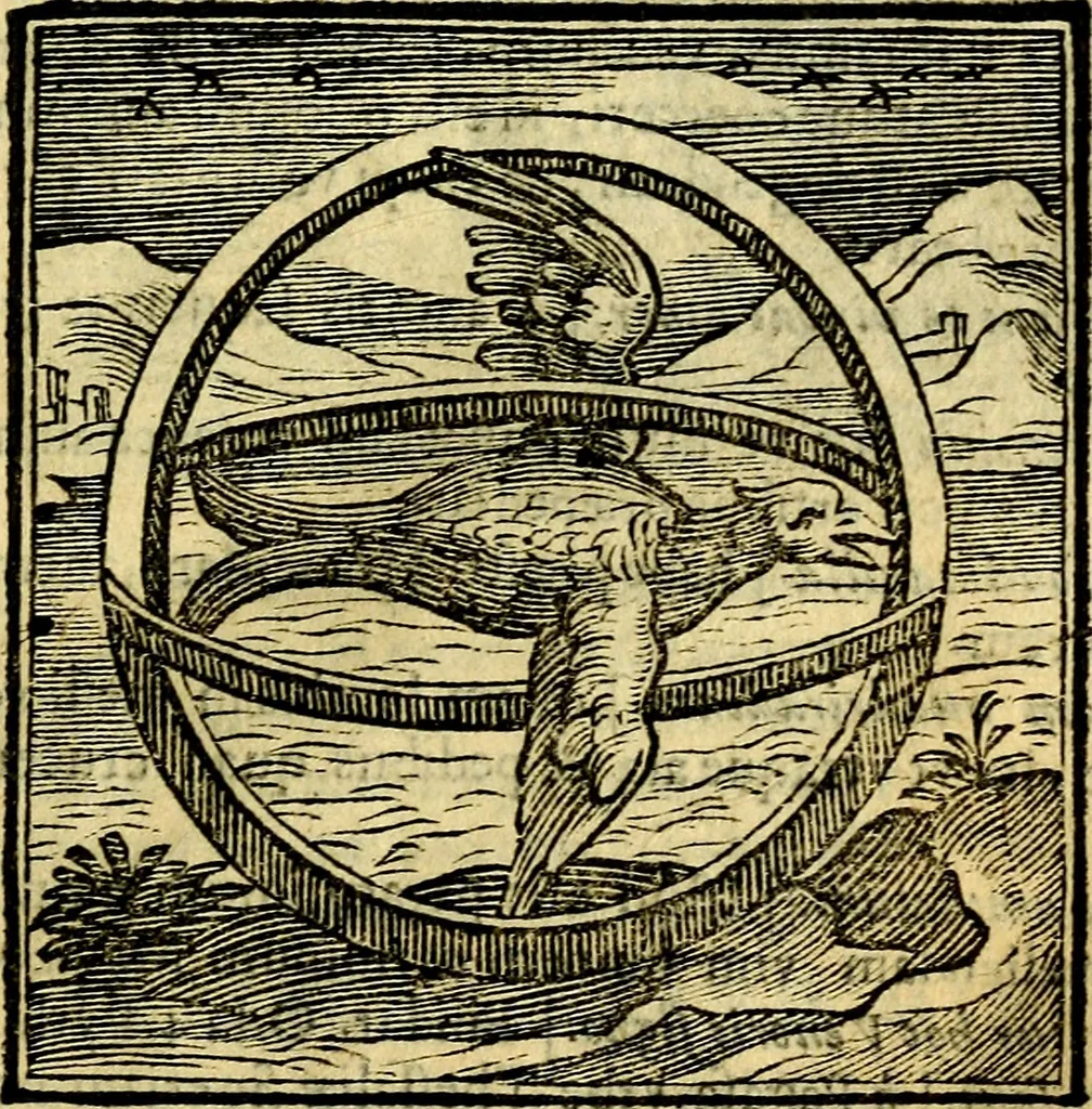 An illustration from Emblemata v. cl. Andreae Alciati : cū imaginibus plerisque restitutis ad mentem auctoris, 1618, leaf 194