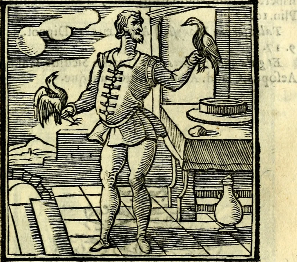 An illustration from Emblemata v. cl. Andreae Alciati : cū imaginibus plerisque restitutis ad mentem auctoris, 1618, leaf 212