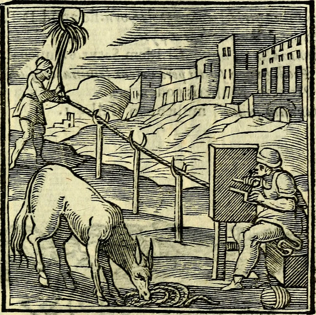 An illustration from Emblemata v. cl. Andreae Alciati : cū imaginibus plerisque restitutis ad mentem auctoris, 1618, leaf 214