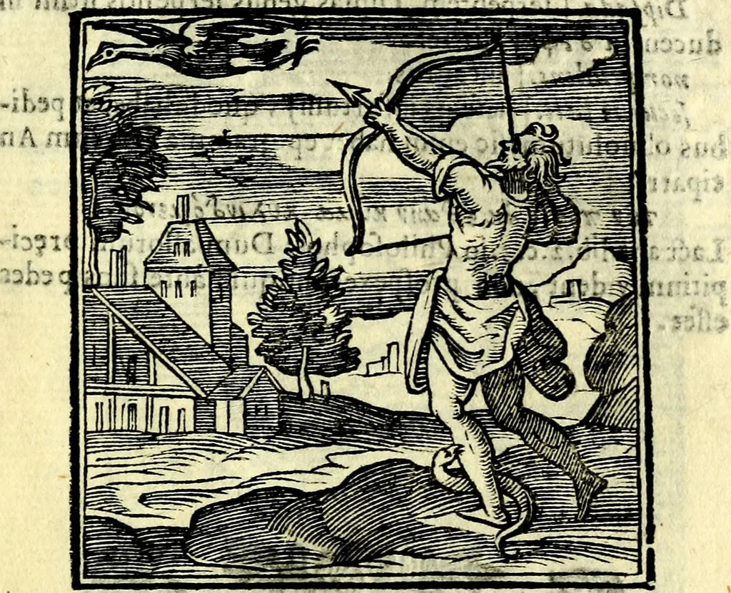 An illustration from Emblemata v. cl. Andreae Alciati : cū imaginibus plerisque restitutis ad mentem auctoris, 1618, leaf 236