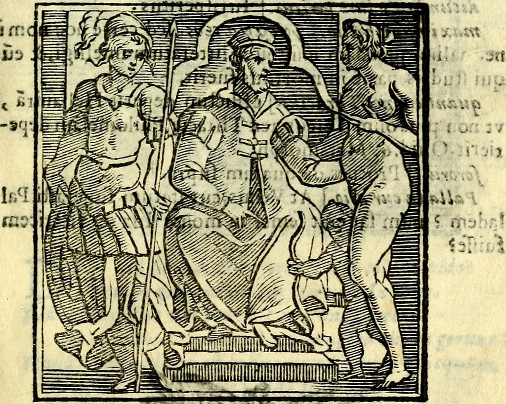 An illustration from Emblemata v. cl. Andreae Alciati : cū imaginibus plerisque restitutis ad mentem auctoris, 1618, leaf 242