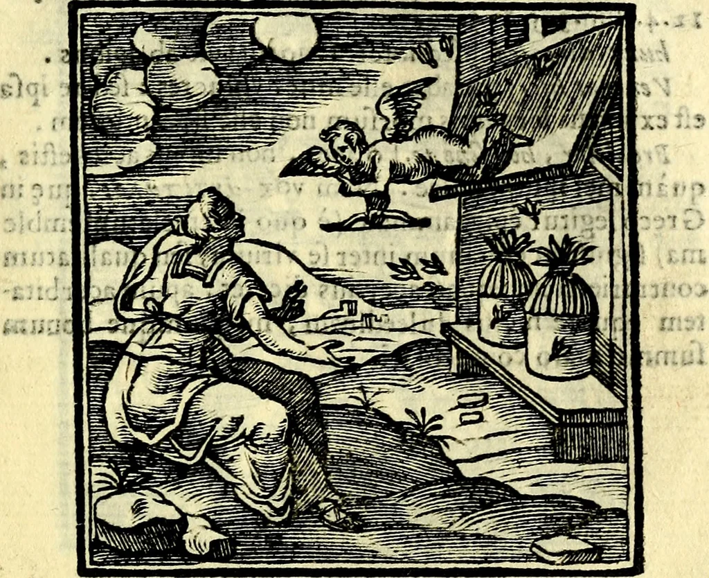 An illustration from Emblemata v. cl. Andreae Alciati : cū imaginibus plerisque restitutis ad mentem auctoris, 1618, leaf 248