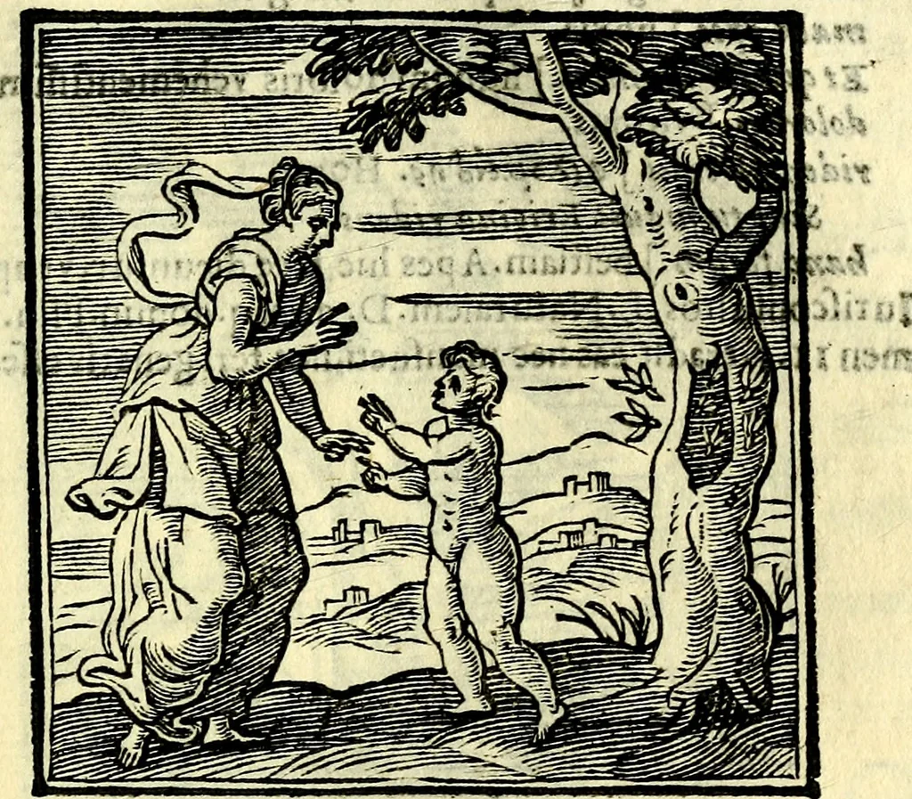 An illustration from Emblemata v. cl. Andreae Alciati : cū imaginibus plerisque restitutis ad mentem auctoris, 1618, leaf 250