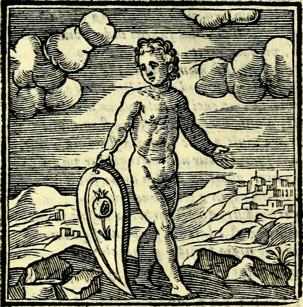 An illustration from Emblemata v. cl. Andreae Alciati : cū imaginibus plerisque restitutis ad mentem auctoris, 1618, leaf 252