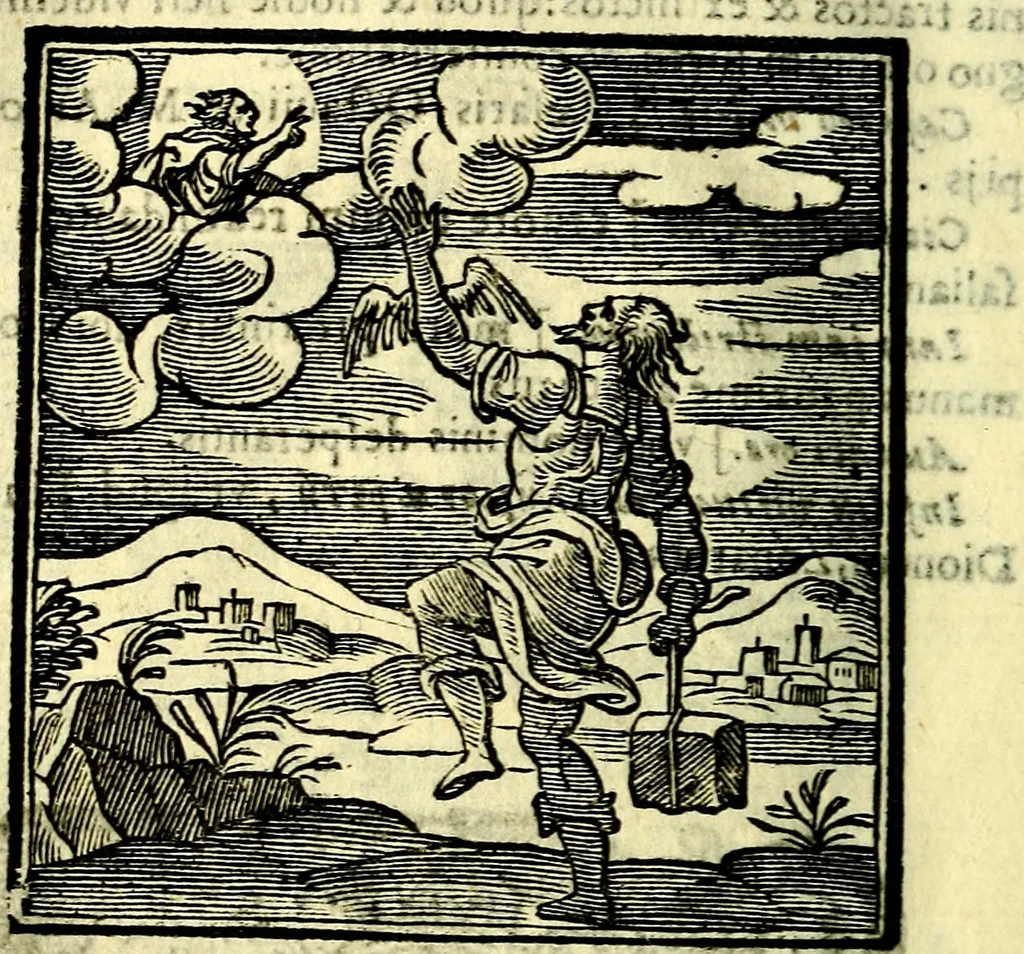 An illustration from Emblemata v. cl. Andreae Alciati : cū imaginibus plerisque restitutis ad mentem auctoris, 1618, leaf 267