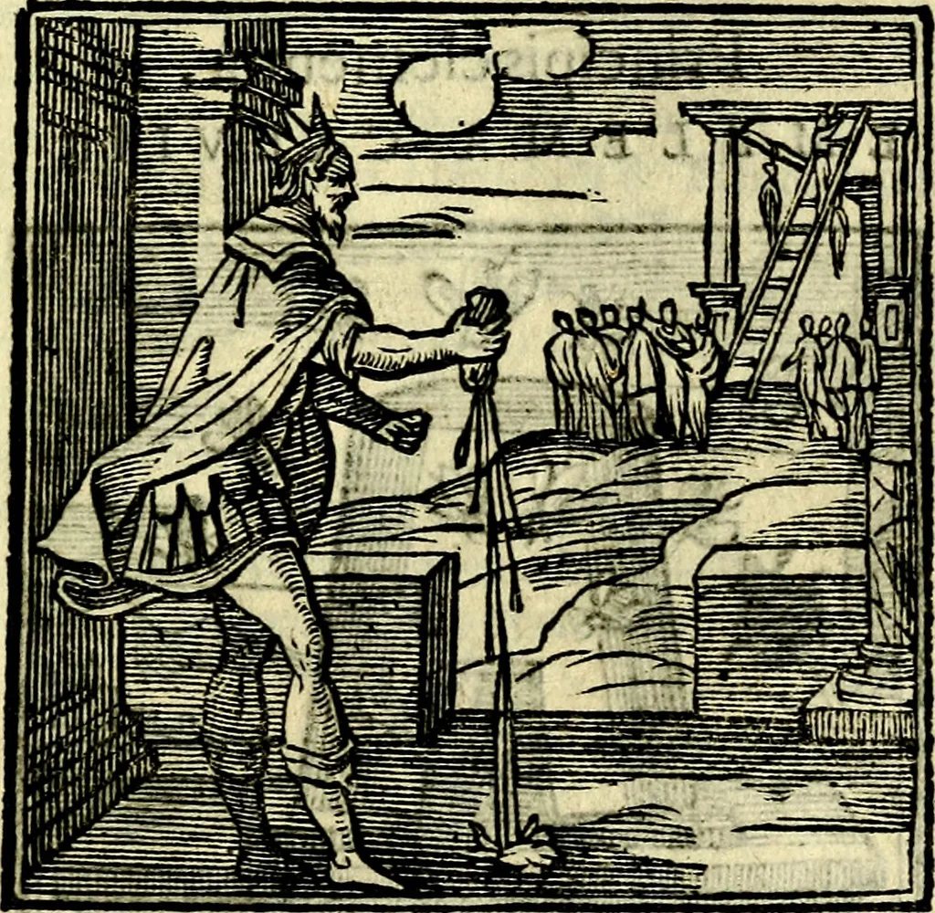 An illustration from Emblemata v. cl. Andreae Alciati : cū imaginibus plerisque restitutis ad mentem auctoris, 1618, leaf 316