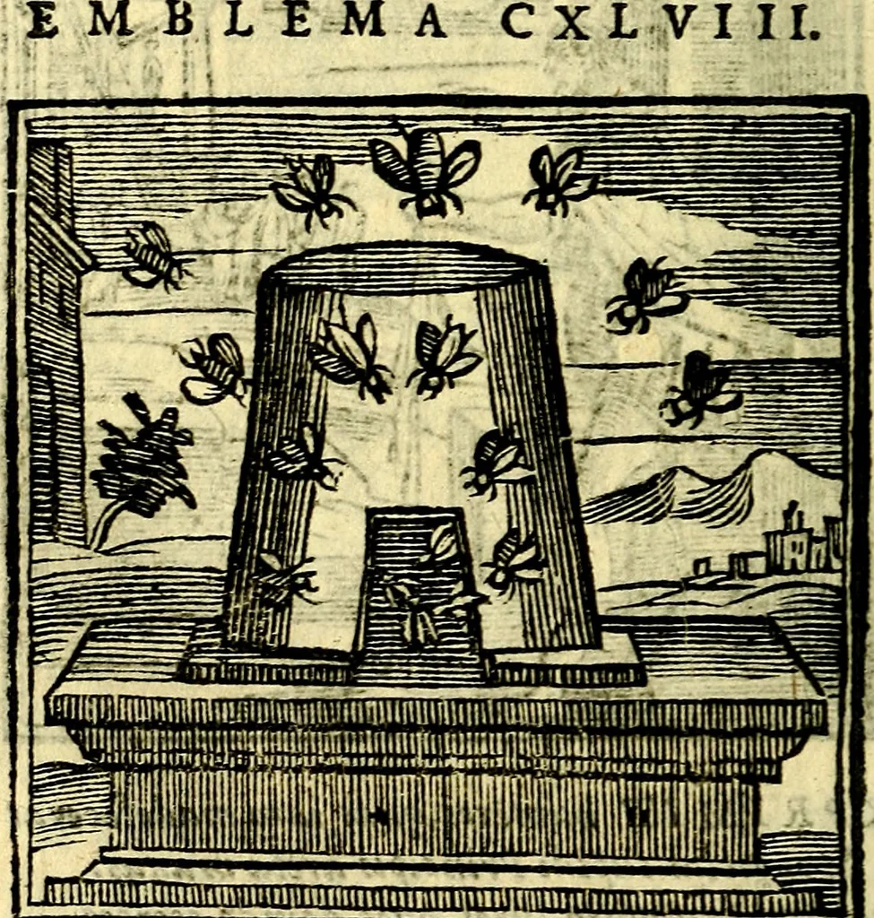 An illustration from Emblemata v. cl. Andreae Alciati : cū imaginibus plerisque restitutis ad mentem auctoris, 1618, leaf 317