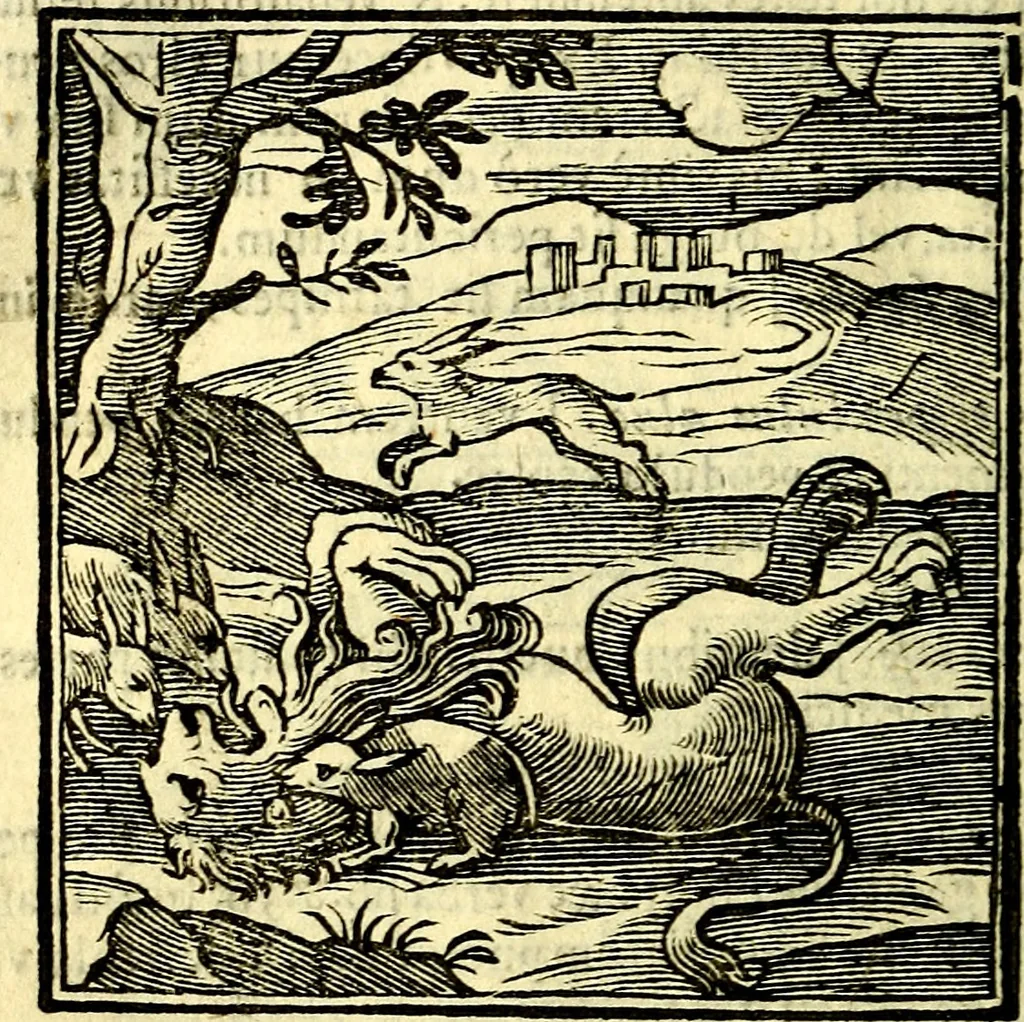 An illustration from Emblemata v. cl. Andreae Alciati : cū imaginibus plerisque restitutis ad mentem auctoris, 1618, leaf 325