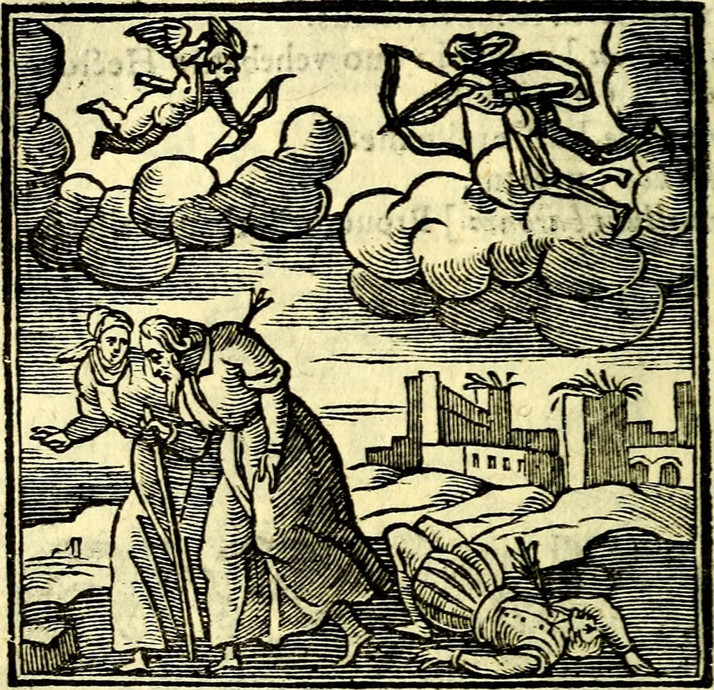 An illustration from Emblemata v. cl. Andreae Alciati : cū imaginibus plerisque restitutis ad mentem auctoris, 1618, leaf 327