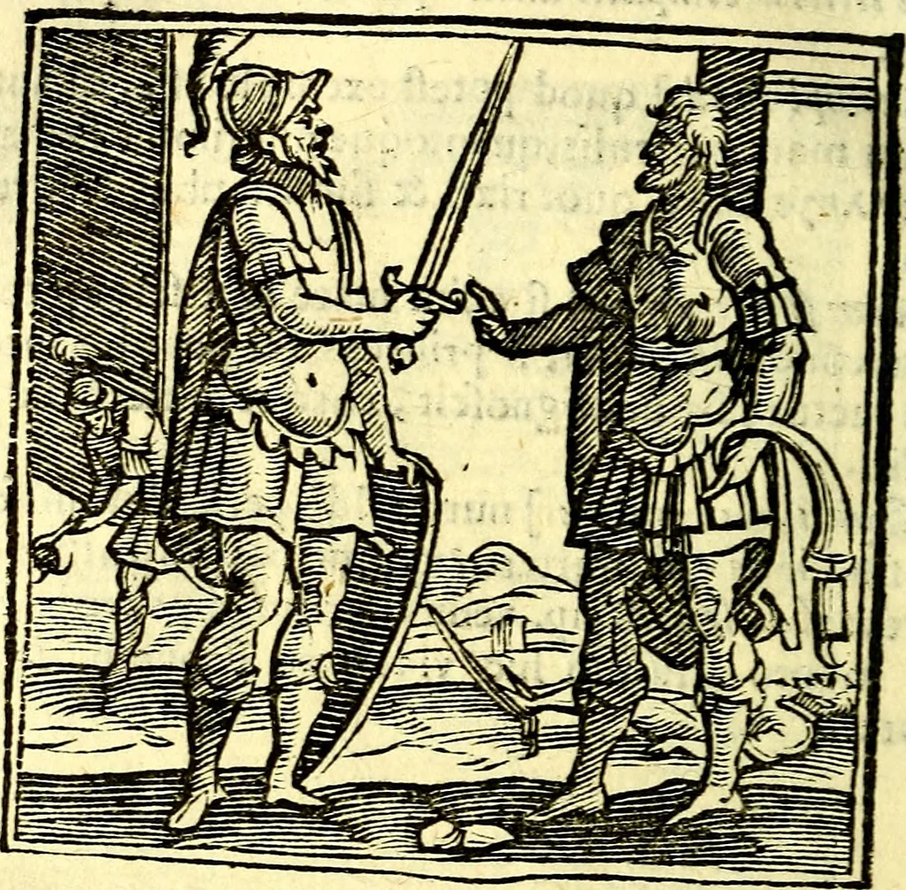 An illustration from Emblemata v. cl. Andreae Alciati : cū imaginibus plerisque restitutis ad mentem auctoris, 1618, leaf 349