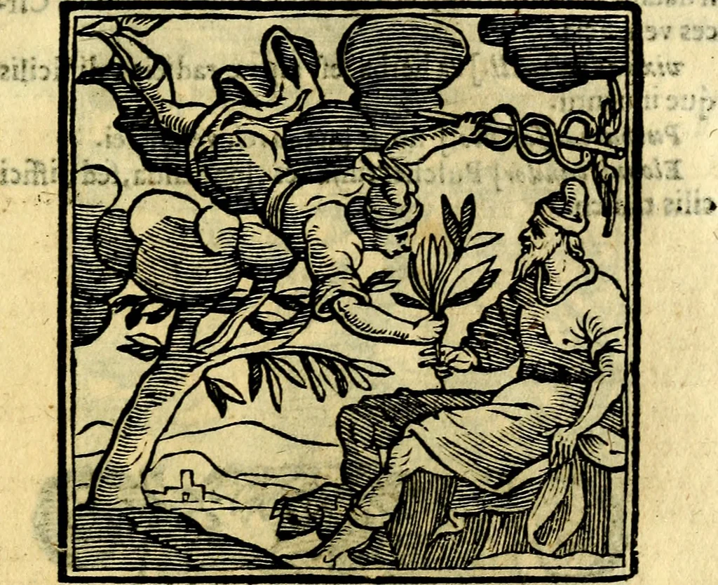 An illustration from Emblemata v. cl. Andreae Alciati : cū imaginibus plerisque restitutis ad mentem auctoris, 1618, leaf 374