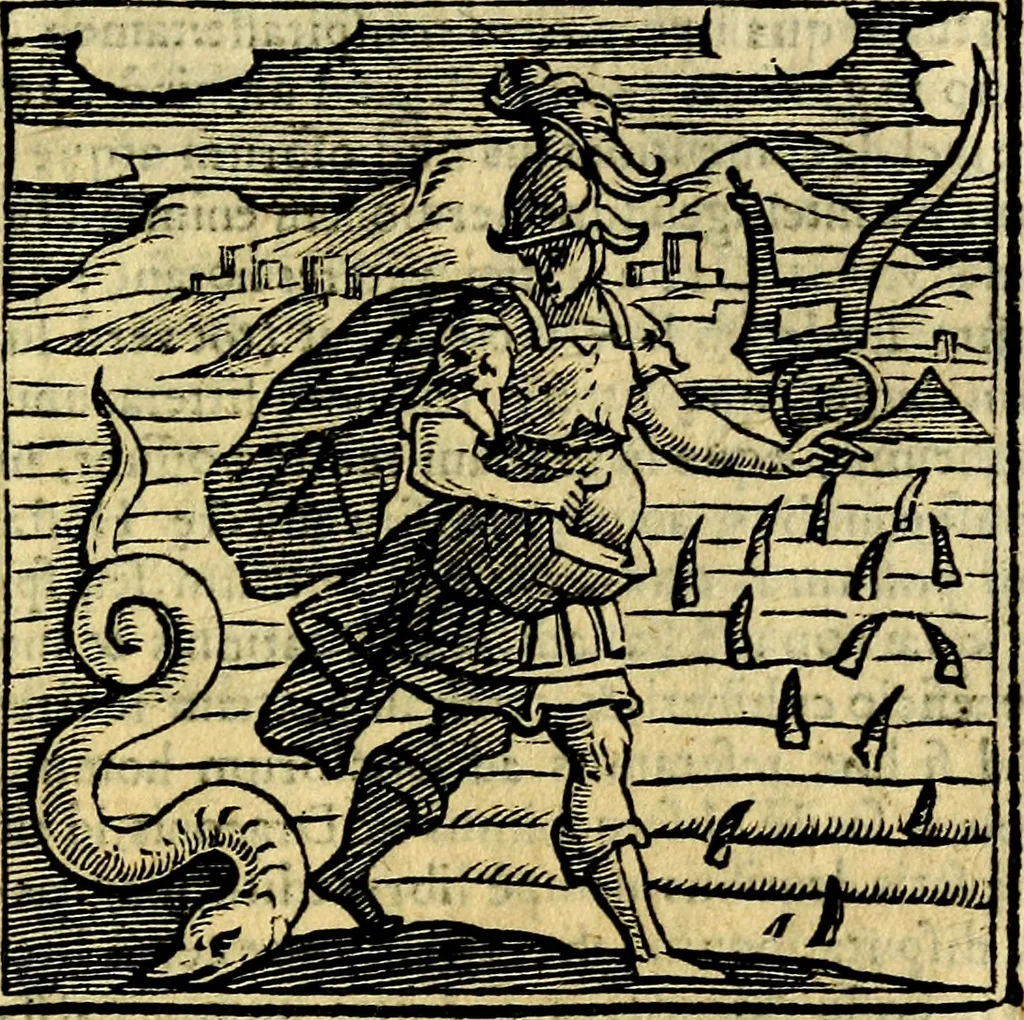 An illustration from Emblemata v. cl. Andreae Alciati : cū imaginibus plerisque restitutis ad mentem auctoris, 1618, leaf 382