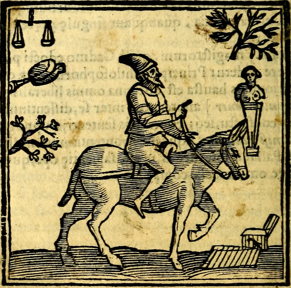 An illustration from Emblemata v. cl. Andreae Alciati : cū imaginibus plerisque restitutis ad mentem auctoris, 1618, leaf 385