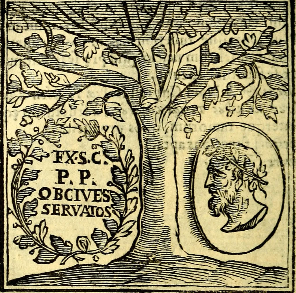 An illustration from Emblemata v. cl. Andreae Alciati : cū imaginibus plerisque restitutis ad mentem auctoris, 1618, leaf 411