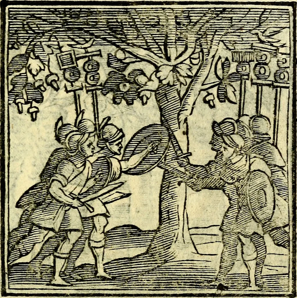 An illustration from Emblemata v. cl. Andreae Alciati : cū imaginibus plerisque restitutis ad mentem auctoris, 1618, leaf 418