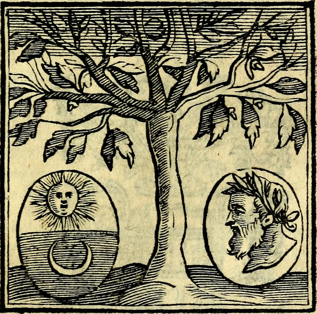 An illustration from Emblemata v. cl. Andreae Alciati : cū imaginibus plerisque restitutis ad mentem auctoris, 1618, leaf 424
