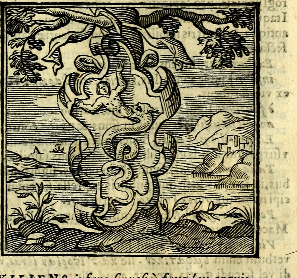 An illustration from Emblemata v. cl. Andreae Alciati : cū imaginibus plerisque restitutis ad mentem auctoris, 1618, leaf 54