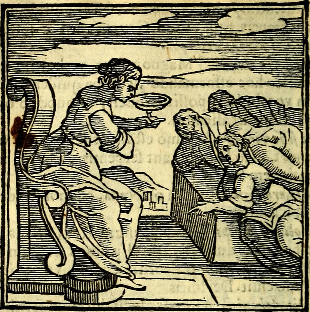 An illustration from Emblemata v. cl. Andreae Alciati : cū imaginibus plerisque restitutis ad mentem auctoris, 1618, leaf 65