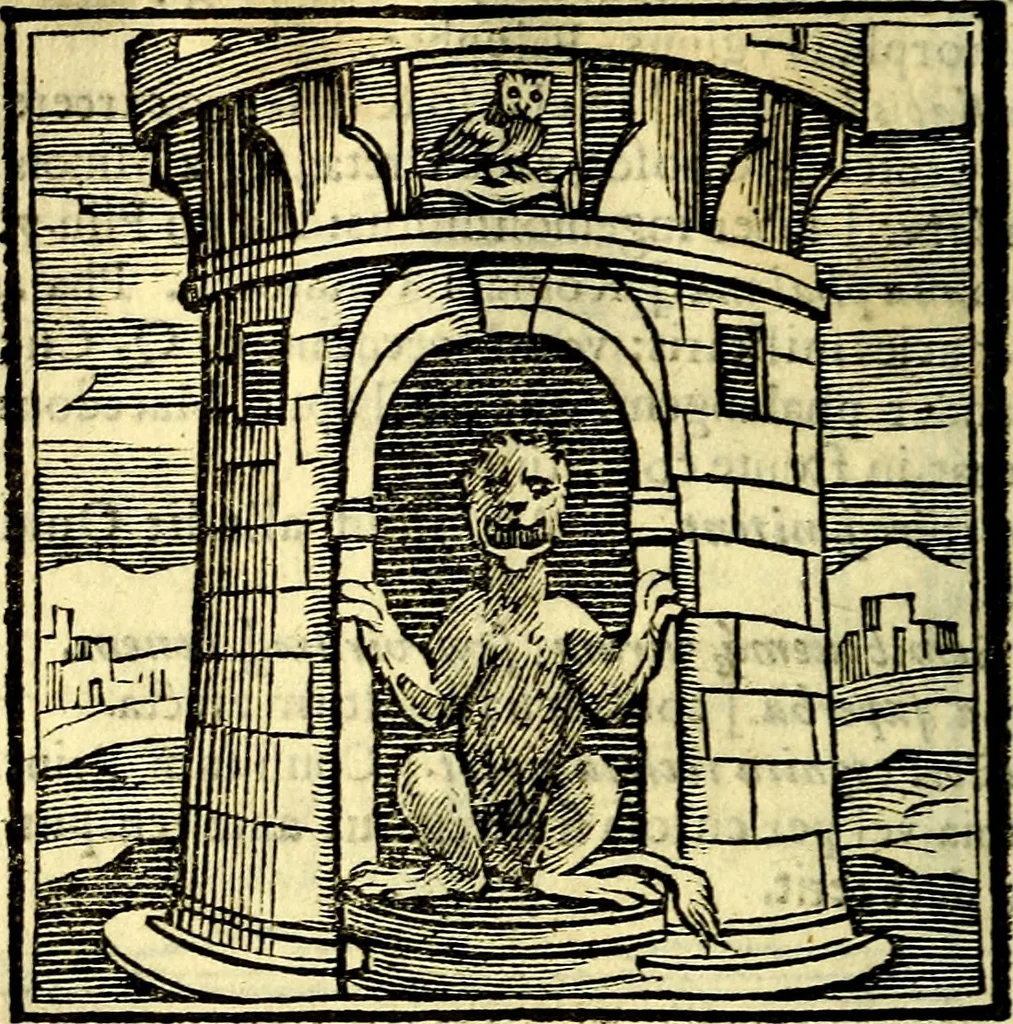 An illustration from Emblemata v. cl. Andreae Alciati : cū imaginibus plerisque restitutis ad mentem auctoris, 1618, leaf 79