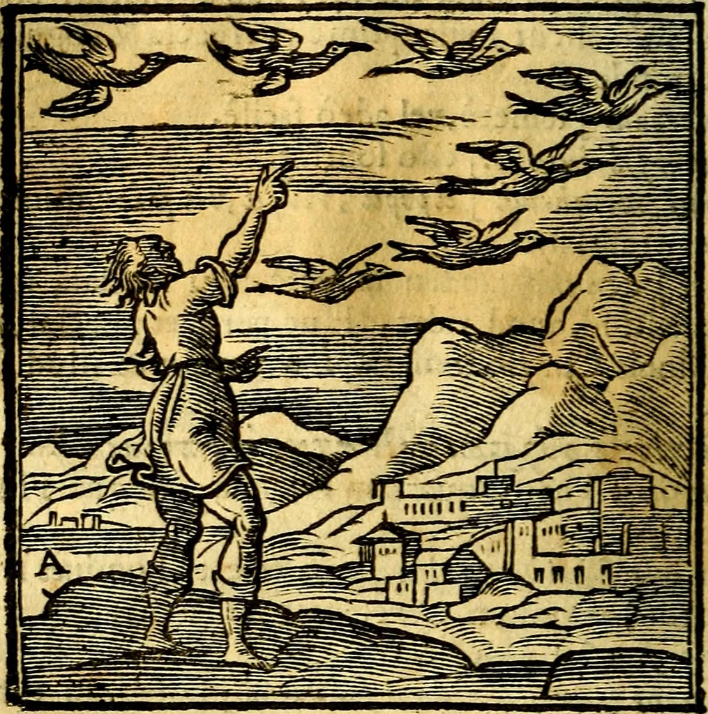 An illustration from Emblemata v. cl. Andreae Alciati : cū imaginibus plerisque restitutis ad mentem auctoris, 1618, leaf 87