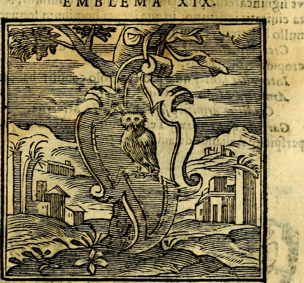 An illustration from Emblemata v. cl. Andreae Alciati : cū imaginibus plerisque restitutis ad mentem auctoris, 1618, leaf 90