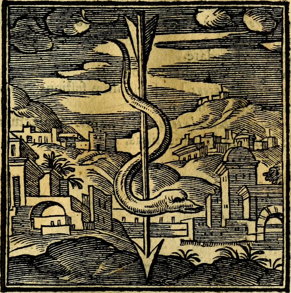 An illustration from Emblemata v. cl. Andreae Alciati : cū imaginibus plerisque restitutis ad mentem auctoris, 1618, leaf 92