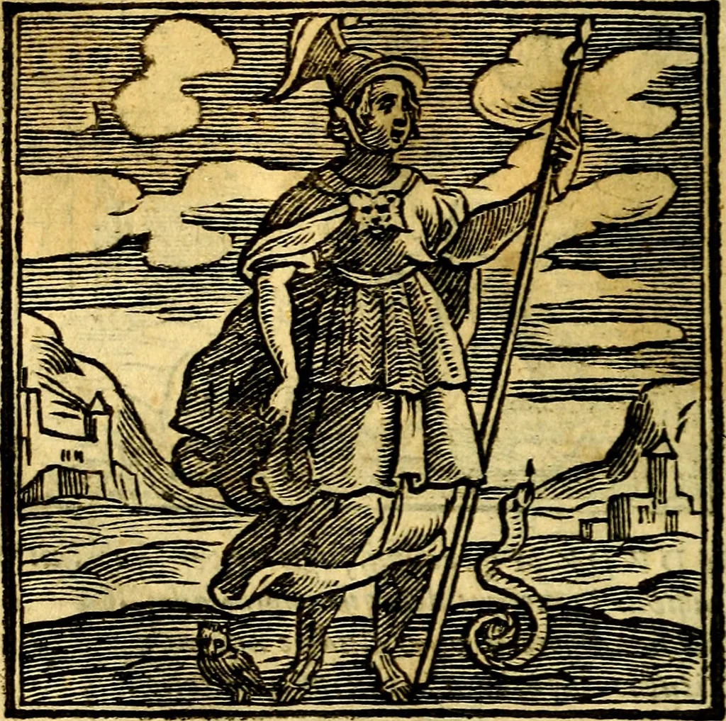 An illustration from Emblemata v. cl. Andreae Alciati : cū imaginibus plerisque restitutis ad mentem auctoris, 1618, leaf 95