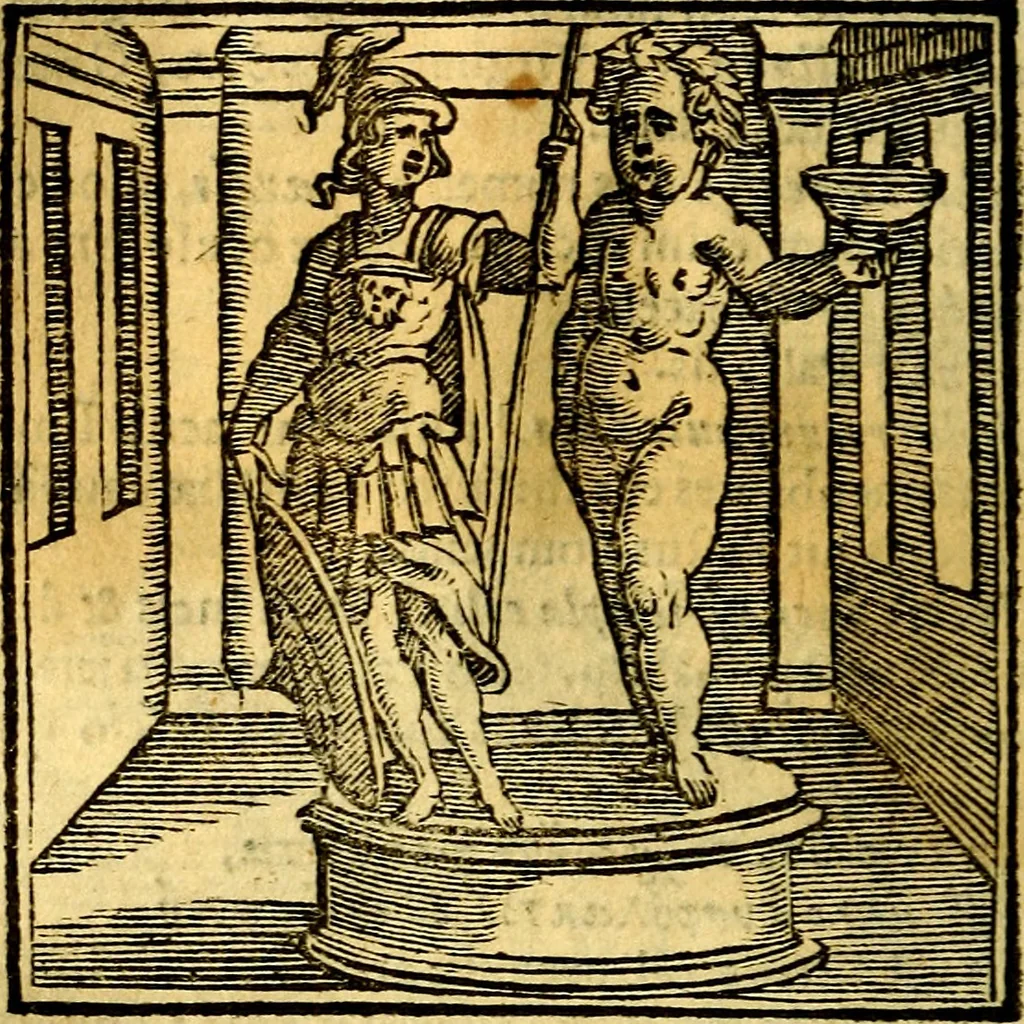 An illustration from Emblemata v. cl. Andreae Alciati : cū imaginibus plerisque restitutis ad mentem auctoris, 1618, leaf 97