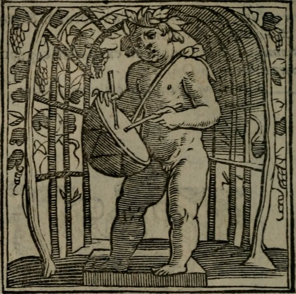 An illustration from Emblemata v. cl. Andreae Alciati : cu imaginibus plerisque restitutis ad mentem auctoris, 1618, leaf 101