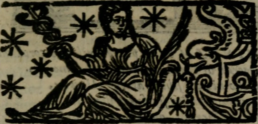 An illustration from Emblemata v. cl. Andreae Alciati : cu imaginibus plerisque restitutis ad mentem auctoris, 1618, leaf 104